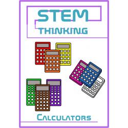Calculators Back to School Math Clip Art -3 Designs in 10 Different Colors